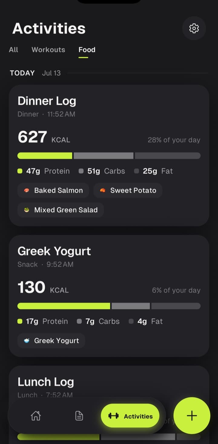LiftLike app — The plate
