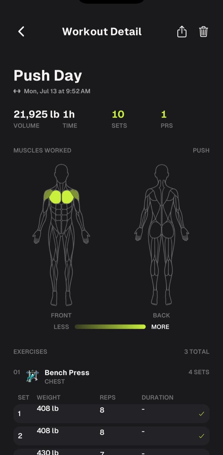 LiftLike app — The session